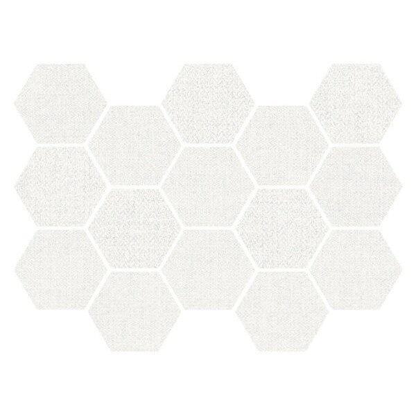 Happy Floors Fibra 12" x 14" Rectified Matte Porcelain 3" Hexagon Mosaic