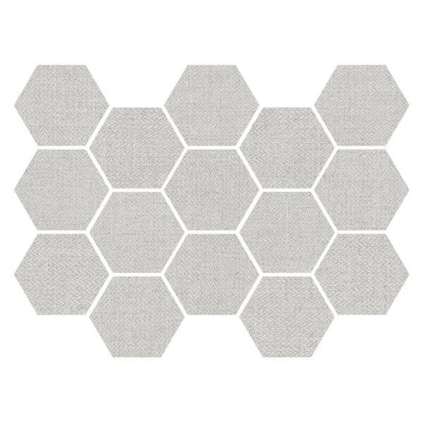 Happy Floors Fibra 12" x 14" Rectified Matte Porcelain 3" Hexagon Mosaic
