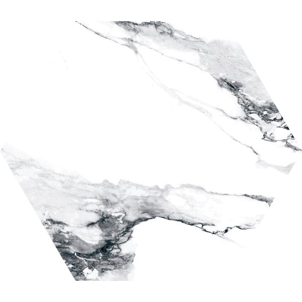 Happy Floors Crash 10" x 11" Rectified Natural Porcelain Hexagon Tile