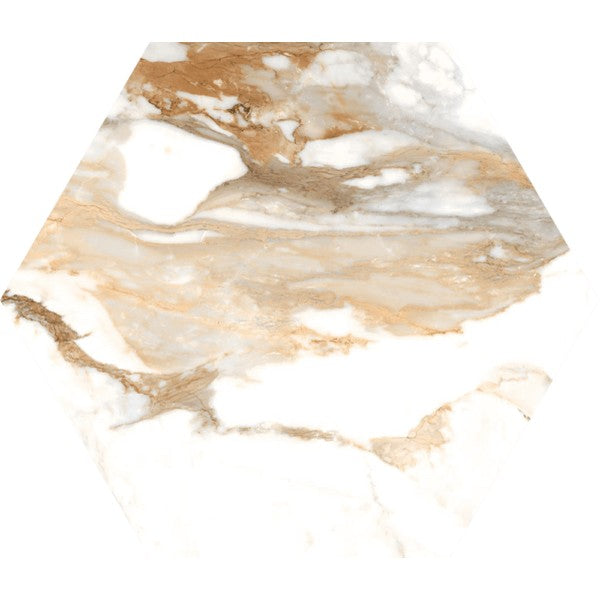 Happy Floors Crash 10" x 11" Rectified Natural Porcelain Hexagon Tile