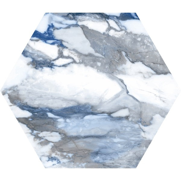 Happy Floors Crash 10" x 11" Rectified Natural Porcelain Hexagon Tile