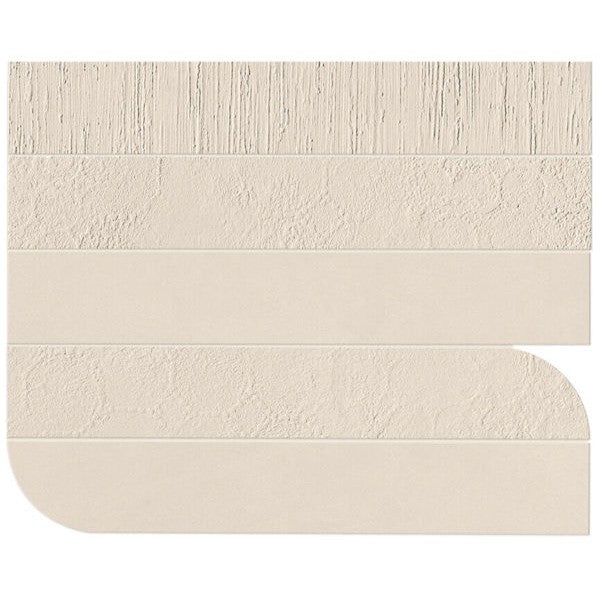 Happy Floors B-Natural 16" x 19.63" Matte Porcelain Piano Mixed Mosaic