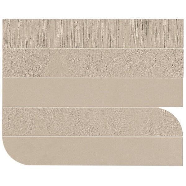 Happy Floors B-Natural 16" x 19.63" Matte Porcelain Piano Mixed Mosaic