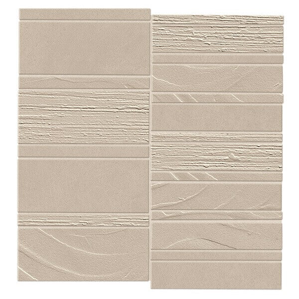 Happy Floors B-Natural 11.5" x 11.75" Matte Porcelain Trace Mixed Mosaic