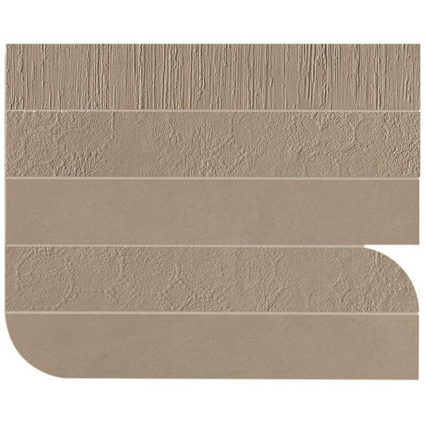 Happy Floors B-Natural 16" x 19.63" Matte Porcelain Piano Mixed Mosaic