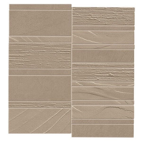 Happy Floors B-Natural 11.5" x 11.75" Matte Porcelain Trace Mixed Mosaic