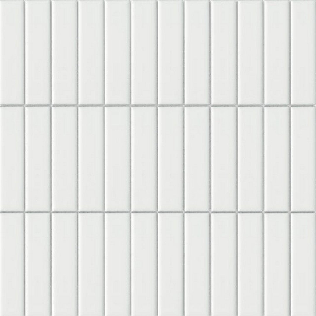 Happy Floors Artisan 12" x 12" Glossy Ceramic Soldier Stack Mosaic