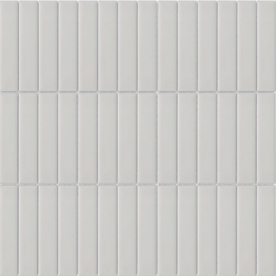 Happy Floors Artisan 12" x 12" Glossy Ceramic Soldier Stack Mosaic