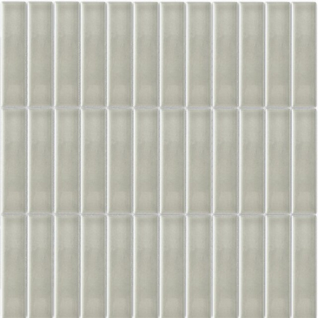 Happy Floors Artisan 12" x 12" Glossy Ceramic Soldier Stack Mosaic