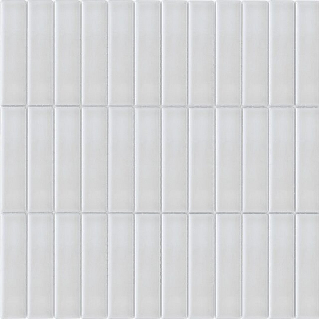 Happy Floors Artisan 12" x 12" Glossy Ceramic Soldier Stack Mosaic