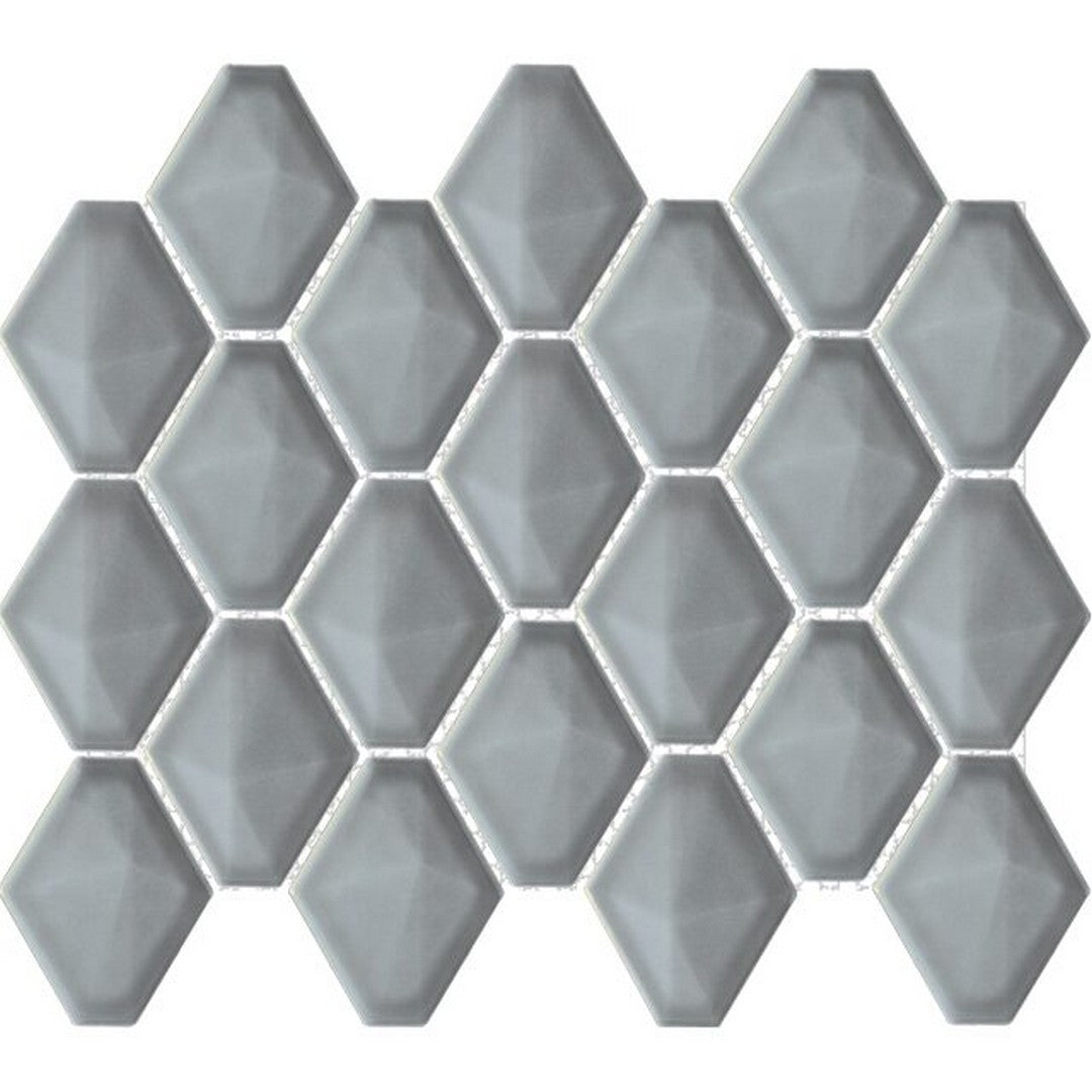 Happy Floors Artisan 12" x 12" Glossy Ceramic Diamond Mosaic