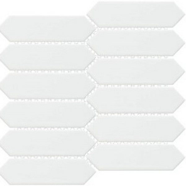 Happy Floors Artisan 11" x 11.5" Glossy Porcelain Picket Mosaic