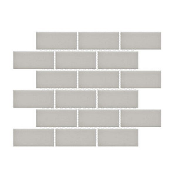 Happy Floors Artisan 11.5" x 11.5" Glossy Porcelain 2x4" Flat Brick Mosaic