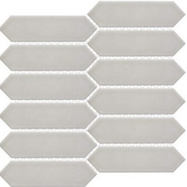 Happy Floors Artisan 11" x 11.5" Glossy Porcelain Picket Mosaic