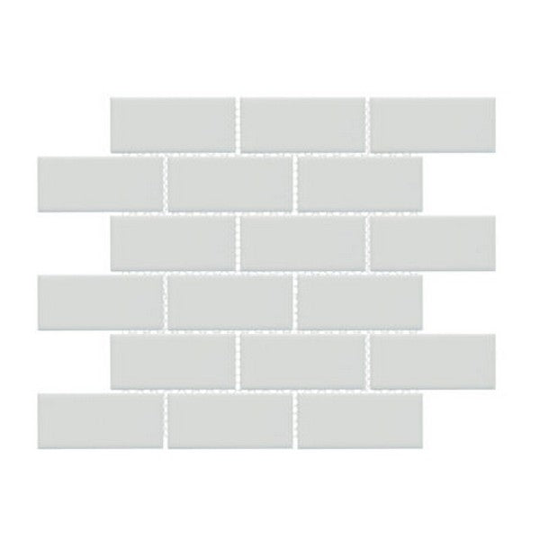 Happy Floors Artisan 11.5" x 11.5" Glossy Porcelain 2x4" Flat Brick Mosaic