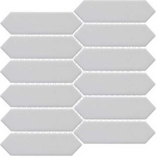 Happy Floors Artisan 11" x 11.5" Glossy Porcelain Picket Mosaic