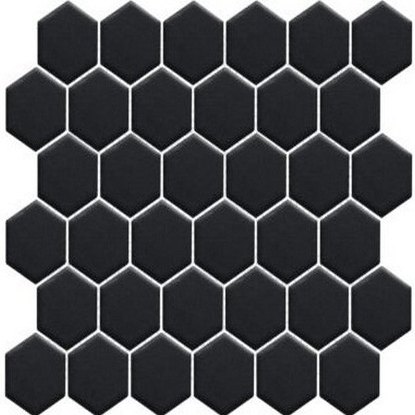 Happy Floors Artisan 11" x 12.5" Grip Porcelain 2" Hexagon Mosaic