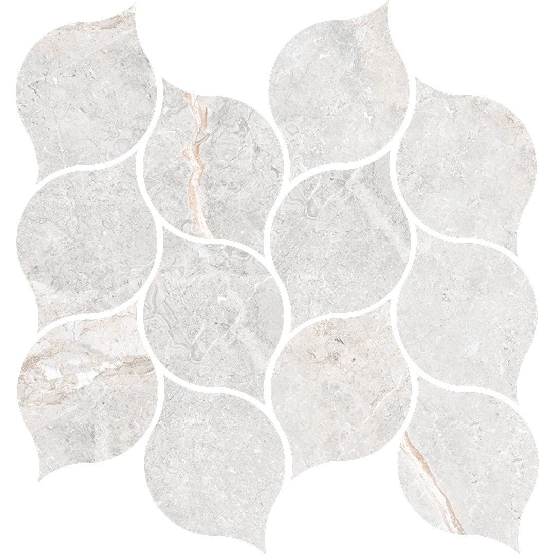 Happy Floors Toscana 11" x 13" Rectified Matte Leaf Porcelain Mosaic
