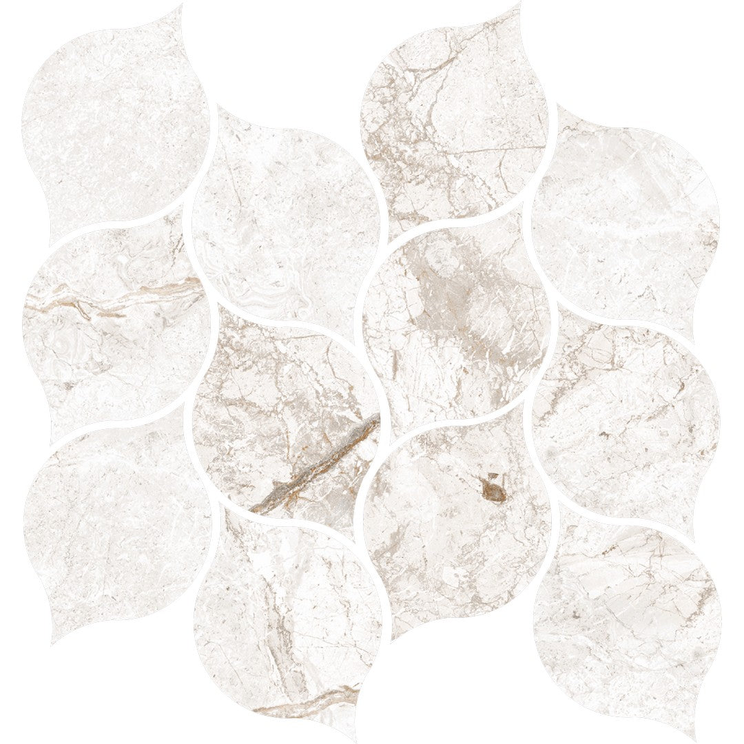 Happy Floors Toscana 11" x 13" Rectified Matte Leaf Porcelain Mosaic