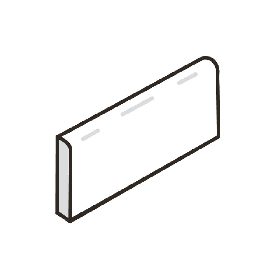 Crossville Cross Colors Mingles 4" x 8" Unpolished Porcelain Bullnose