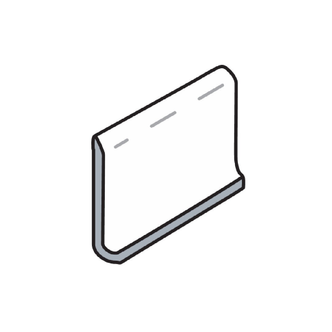 Crossville Cross Colors Mingles 6" x 8" Unpolished Porcelain Covebase