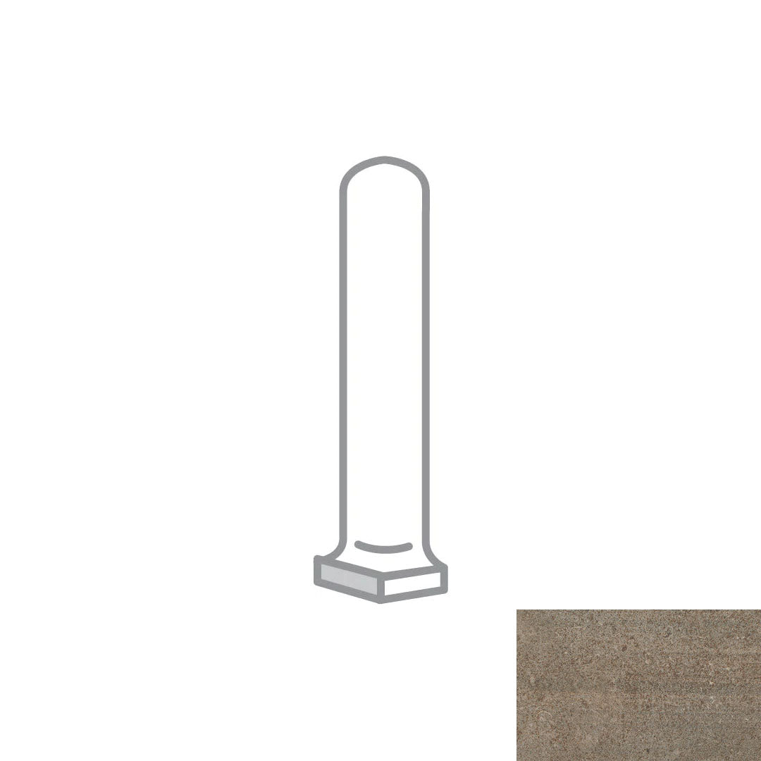 Emser Uptown 1" x 6" Matte Porcelain Cove Corner Outside