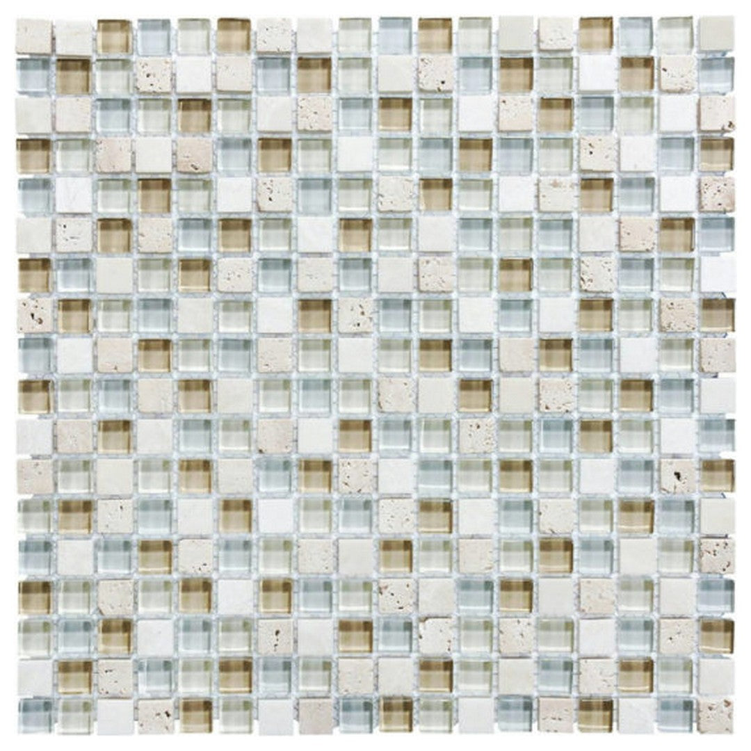 Qualis Ceramica Bliss 12" x 12" Matte Mixed Material 5/8" Mosaic