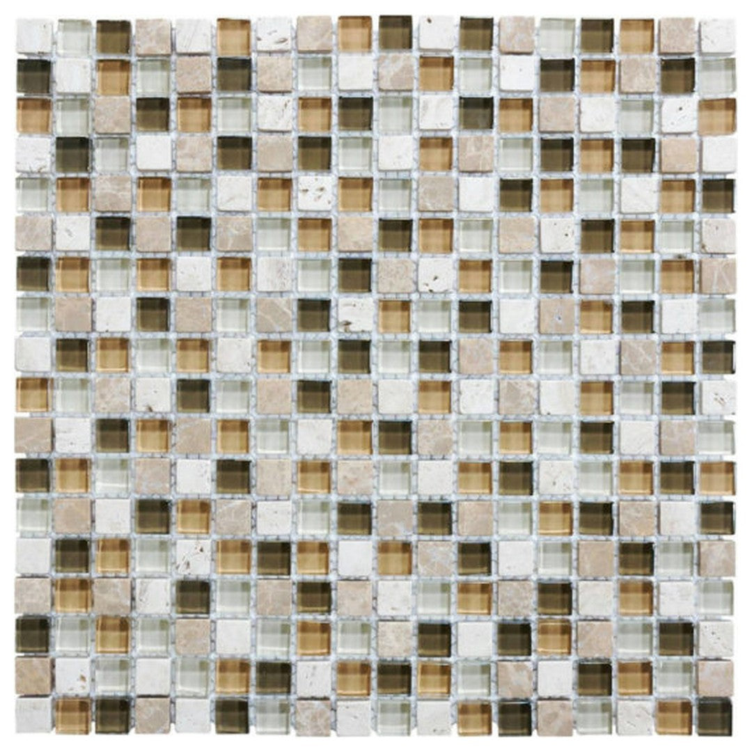 Qualis Ceramica Bliss 12" x 12" Matte Mixed Material 5/8" Mosaic