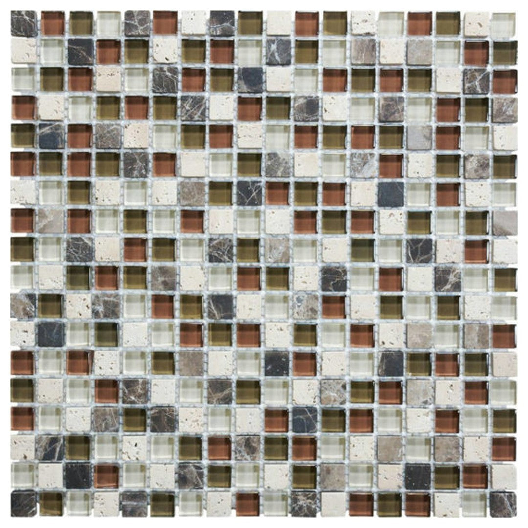 Qualis Ceramica Bliss 12" x 12" Matte Mixed Material 5/8" Mosaic