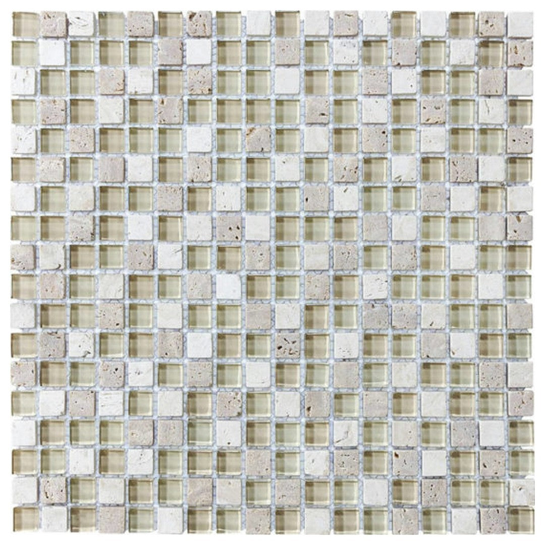 Qualis Ceramica Bliss 12" x 12" Matte Mixed Material 5/8" Mosaic