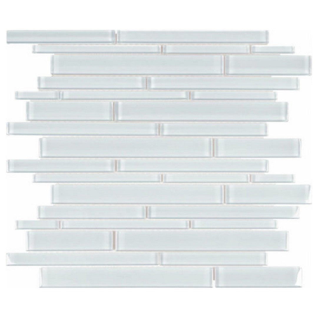 Qualis Ceramica Bliss Element 12" x 12" Glossy Glass Random Strip Mosaic