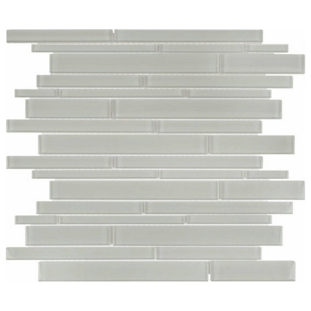 Qualis Ceramica Bliss Element 12" x 12" Glossy Glass Random Strip Mosaic
