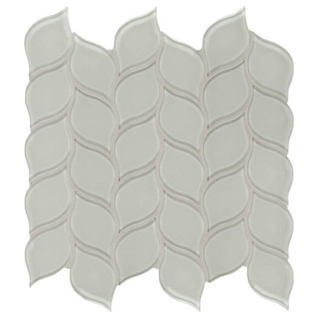 Qualis Ceramica Bliss Element 11.85" x 11.85" Glossy Glass Petal Mosaic