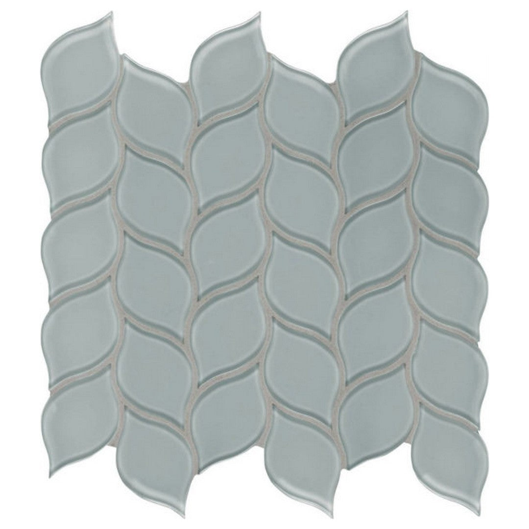 Qualis Ceramica Bliss Element 11.85" x 11.85" Glossy Glass Petal Mosaic