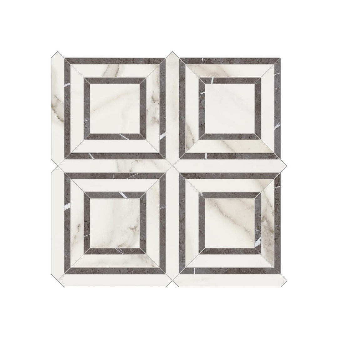 Anatolia Mayfair 12" x 12" Rectified Polished Porcelain Piazza Mosaic