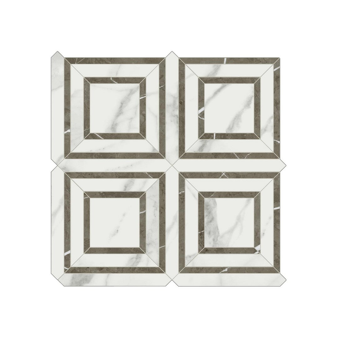 Anatolia Mayfair 12" x 12" Rectified Polished Porcelain Piazza Mosaic