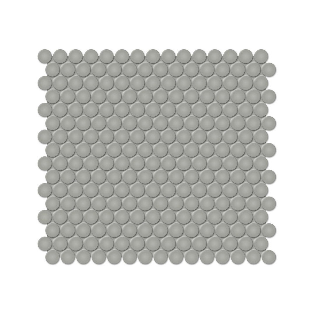 Anatolia Soho 11.38" x 12.32" Glossy Porcelain 0.75" Penny Round Mosaic