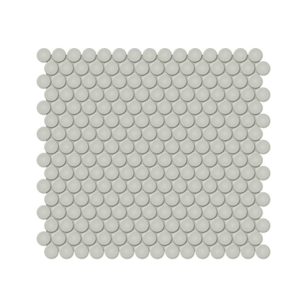 Anatolia Soho 11.38" x 12.32" Glossy Porcelain 0.75" Penny Round Mosaic