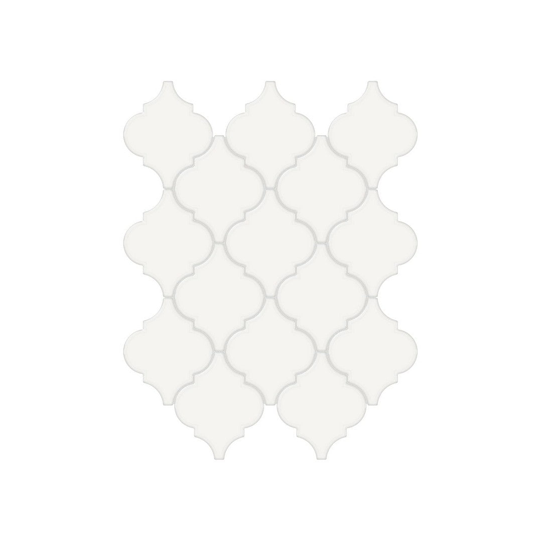 Anatolia Soho 10.43" x 13.30" Glossy Porcelain Beveled Arabesque Mosaic