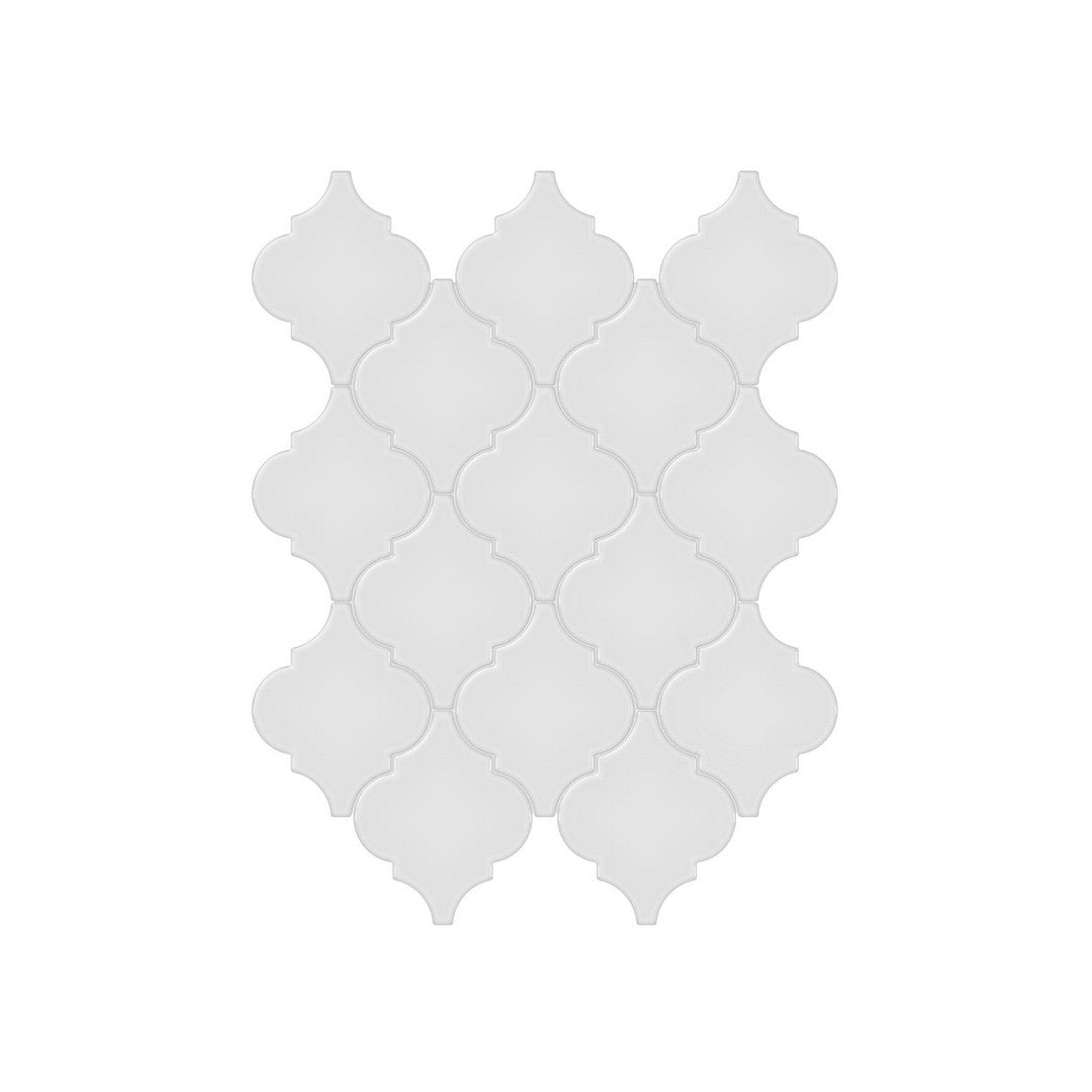 Anatolia Soho 10.43" x 13.30" Glossy Porcelain Beveled Arabesque Mosaic