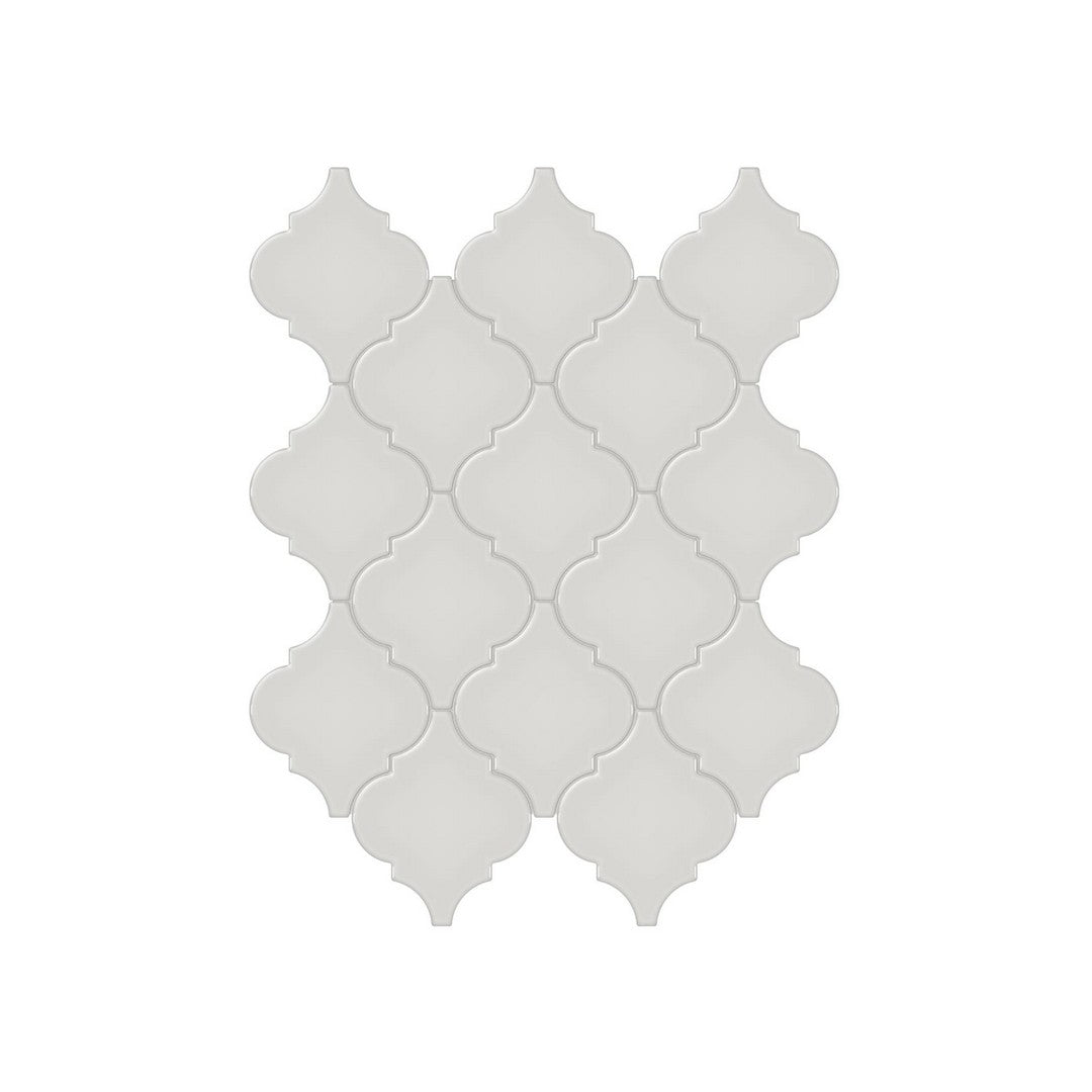 Anatolia Soho 10.43" x 13.30" Glossy Porcelain Beveled Arabesque Mosaic