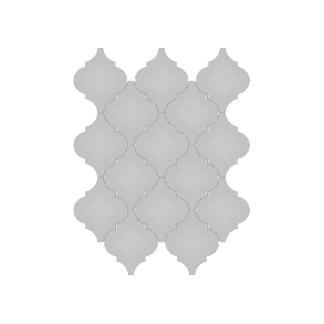 Anatolia Soho 10.43" x 13.30" Glossy Porcelain Beveled Arabesque Mosaic