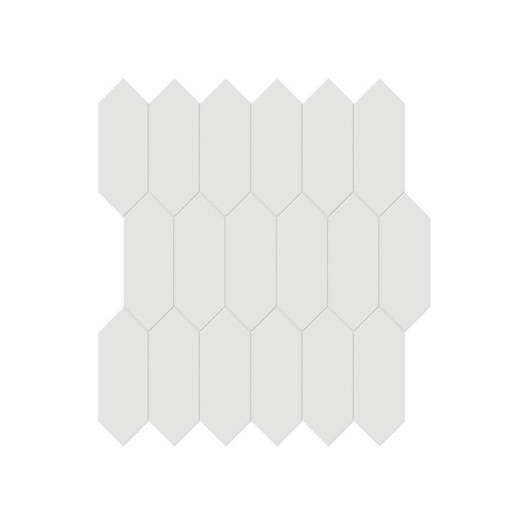 Anatolia Soho 11.18" x 12.52" Glossy Porcelain 2×5" Picket Mosaic