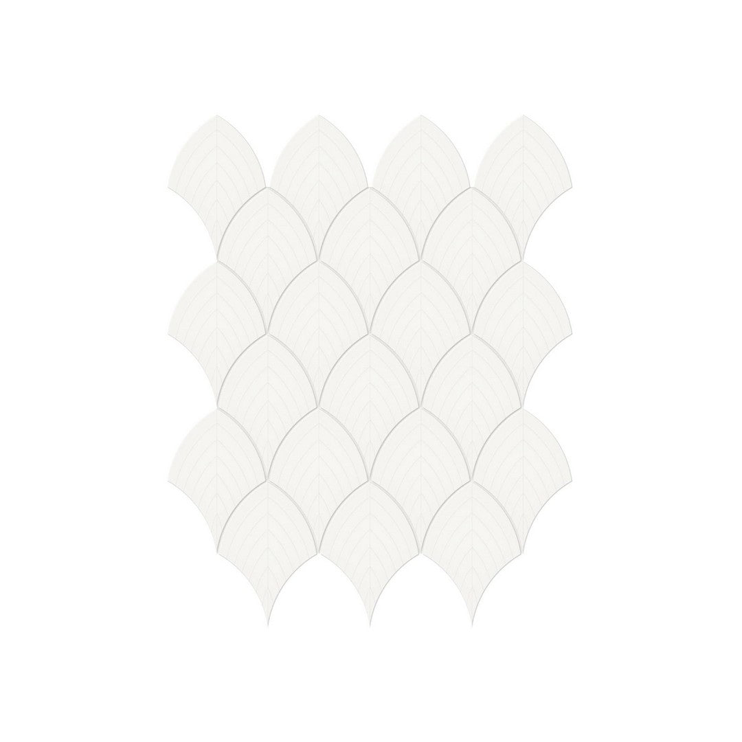 Anatolia Soho 10.75" x 13.35" Glossy Porcelain Scallop Mosaic