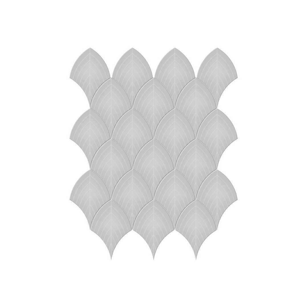 Anatolia Soho 10.75" x 13.35" Glossy Porcelain Scallop Mosaic