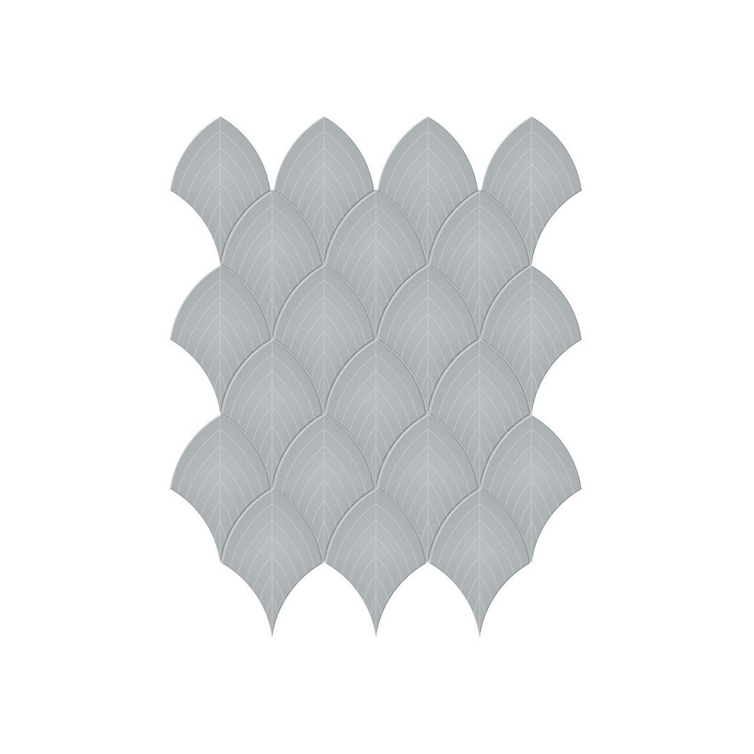 Anatolia Soho 10.75" x 13.35" Glossy Porcelain Scallop Mosaic