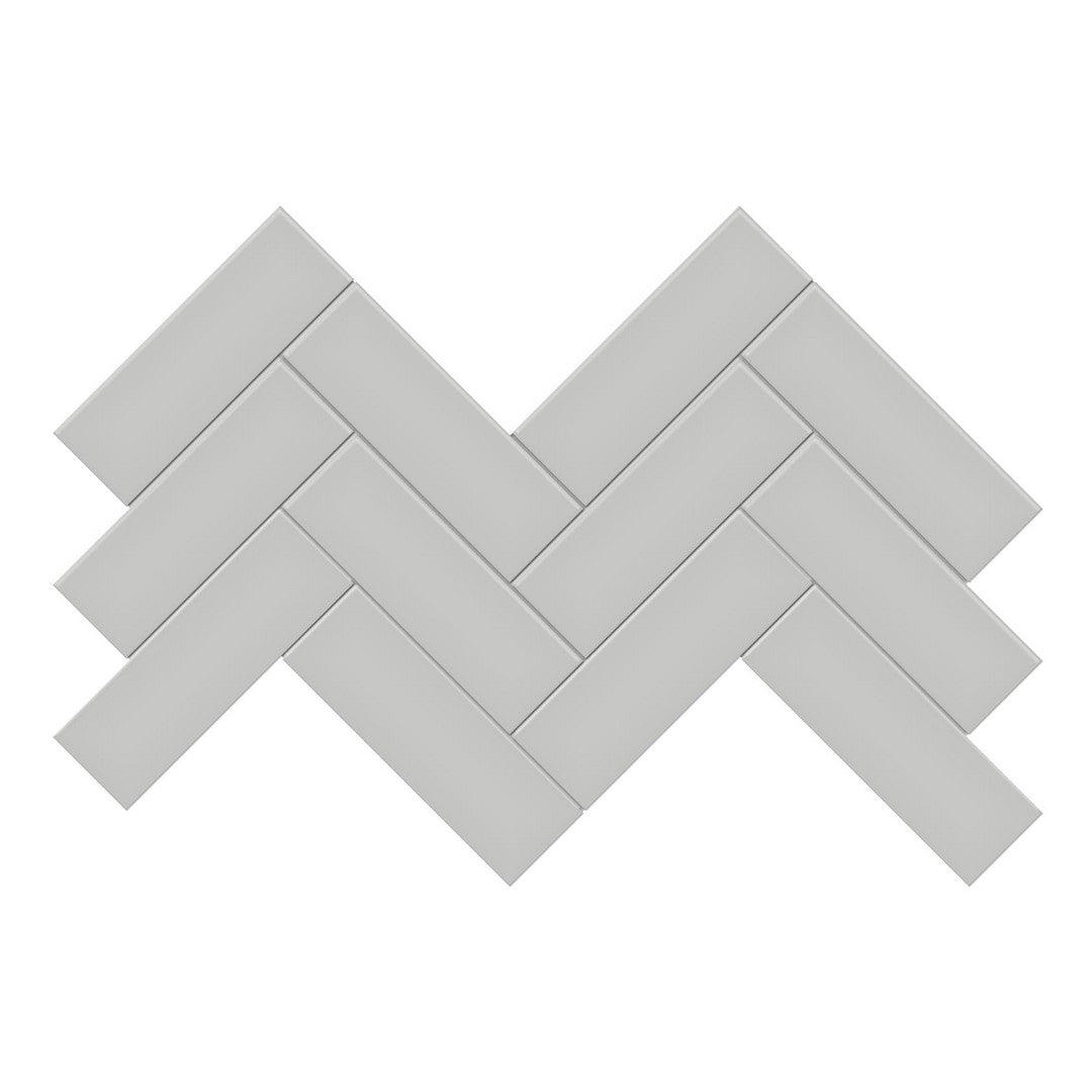 Anatolia Soho 8.23" x 16.6" Glossy Porcelain 2×6" Herringbone Mosaic