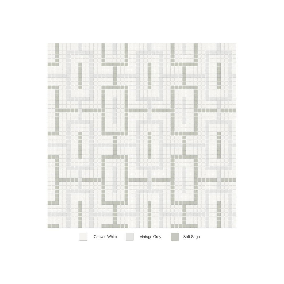 Anatolia Soho 11.42" x 11.42" Matte Porcelain Chain Pattern Mosaic