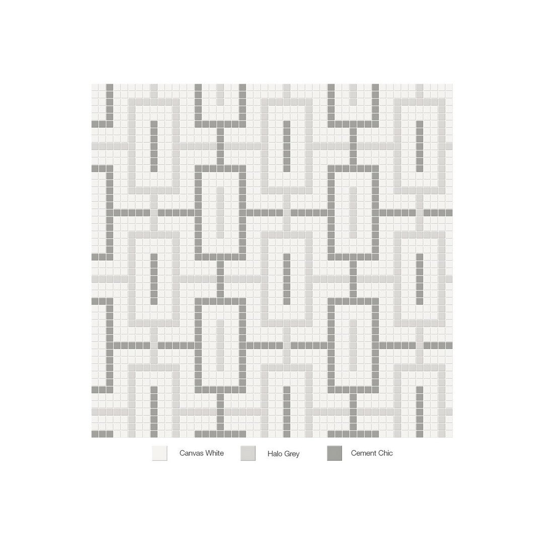 Anatolia Soho 11.42" x 11.42" Matte Porcelain Chain Pattern Mosaic