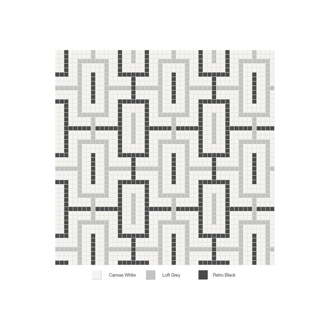 Anatolia Soho 11.42" x 11.42" Matte Porcelain Chain Pattern Mosaic